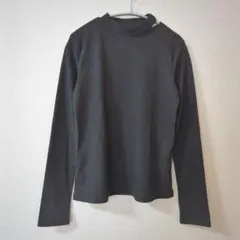 【即購入OK❗️美品】Tシャツ　長袖　リブ　アシメ　プチハイネック　黒