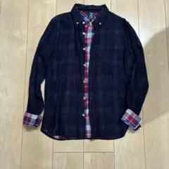 BEAMS HEART チェック柄ガーゼシャツ Lサイズ