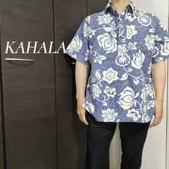 KAHAKA かりゆし ボタニカル柄ハーフボタンアロハシャツのサムネイル