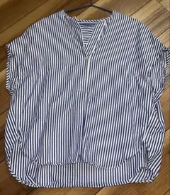 URBAN RESERCH DOORS ストライプ Vネック シャツ