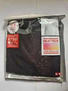 ヒートテックエクストラウォーム(極暖)UネックT 八分丈　ブラックM