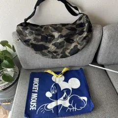 カモフラージュ ボディバッグ Mickey トートバッグ付き