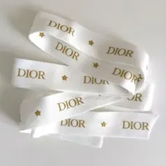 【DIOR/ディオール】ゴールドロゴリボン〚幅3×長さ183cm〛