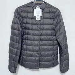 新品未使用★UNIQLO ウルトラライトダウンジャケット M グレー ドット