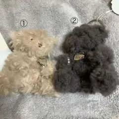 クマ型キーホルダー ベージュ・黒　　gelato pique