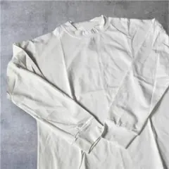 ホワイト　ロンT　長袖　カットソー　白　コットン　背中　ライン　大人可愛い　定番