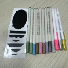 AH カラフル　メタリックペン　インクジェットペンセット