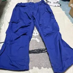 WEGO ワイドミリタリーパンツ 青 Lサイズ