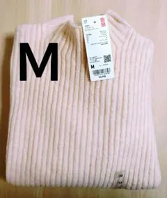 新品 UNQLO スフレヤーンモックネックセーター ピンク Ｍサイズ ユニクロ