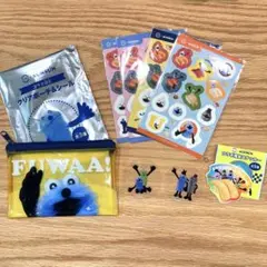 【新品】スンスン スシロー クリアポーチ シール イエロー ステッカー ピック