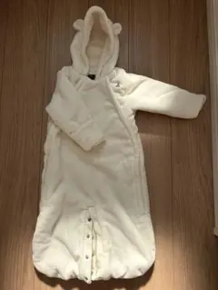 BabyGap フリースロンパース 0-6ヶ月 ホワイト　サイズ80