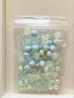 水色・緑系ビーズ
