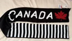 【新品タグ付き】カナダ ニットマフラー メープル ストライプ