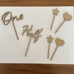 ケーキ　トッパー　One Half