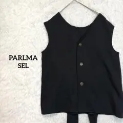 【パースマシェル】ノースリーブカットソー　ベスト　　M 黒　シンプル　上品