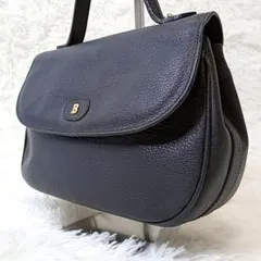 バリー BALLY ハンドバッグ レザー ブラック シボ ゴールドロゴ