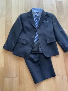 フォーマルスーツ サイズ120 ネイビーストライプ