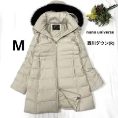 ナノユニバース　西川ダウン(R) サージロングダウン　LB.03 ホワイト