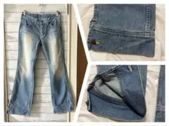 Lee リー ベルボトム 裾ボタン フレア ブーツカット デニムパンツ古着屋購入