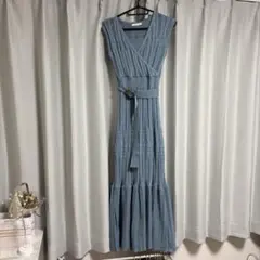 JULIA BOUTIQUE ブルーニットロングワンピース
