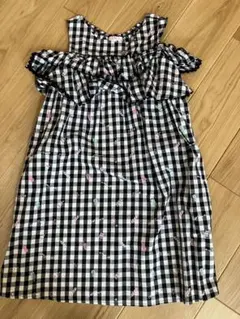 mezzo piano チェック柄ノースリーブワンピース 140