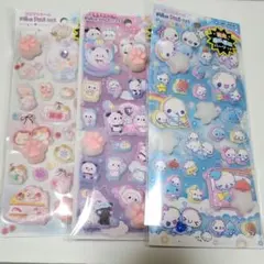 【新品3点】ピカプニシール　あわわちゃん　もちもちぱんだ　もぐにゃん