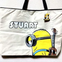 【未使用品】ミニオン スチュアート トートバッグ　大きめ　クリーム色