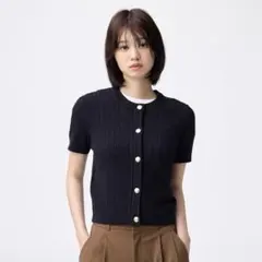 GU ケーブルニットカーディガン ネイビーのサムネイル