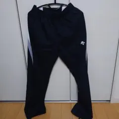 ブラック サイドストライプ トレーニングパンツ