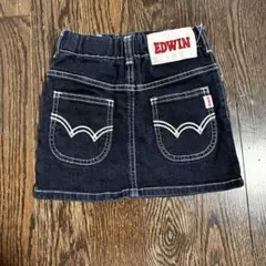 【EDWIN】ネイビーデニムスカート 110cmのサムネイル