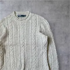 ポロ ラルフローレン POLO ケーブルニット クルーネック セーター L