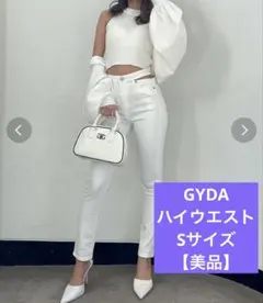 GYDA スキニー ホワイト ハイウエスト LEFT CUTスキニーパンツのサムネイル