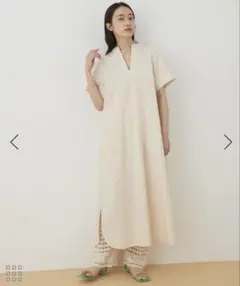 ＜洗える＞コットンリラックスワンピース　ADAM ET ROPE FEMMEのサムネイル