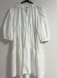 ！期間限定お値下げ中！【GU】ティアード　ひざ丈ワンピース　XL