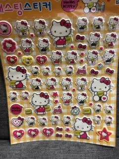 ハローキティ　キティちゃん　ぷっくりシール　ステッカー　韓国限定