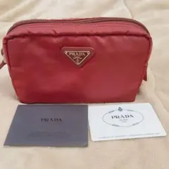 【値下げ】プラダ　ナイロンポーチ　ギャランティカード付き