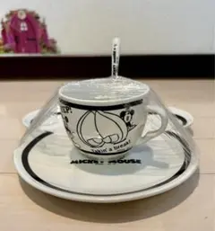 Disney ミッキー&ミニーマウスのマグカップとお皿のセット