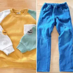 子供服　120cm 2点まとめ売り　(トレーナー1点、パンツ1点)裏起毛　冬服