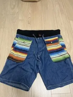 Lee デニムショートパンツ ストライプポケット34インチ