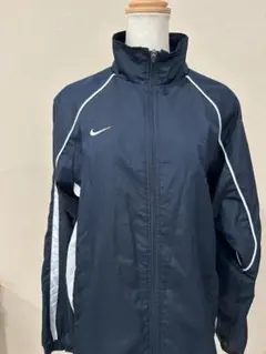 ナイキ M トレーニングジャケット 黒 ブラック 白 裏メッシュ ジャージ 古着