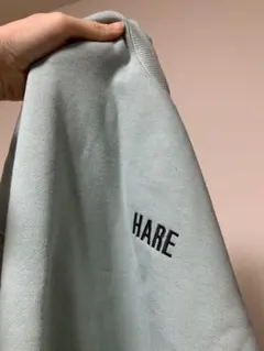 【タグ付き】ハレ　HARE ロゴスウェット　ミントグリーン