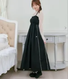 【新品】レトロガール　ems excite キャミワンピース　ブラック