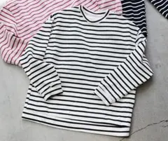 ミテ　mite over size border tee