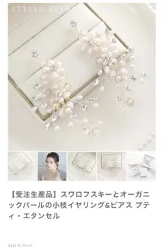 ステラブライダル　イヤリング　美品　♡ 小枝　箱あり