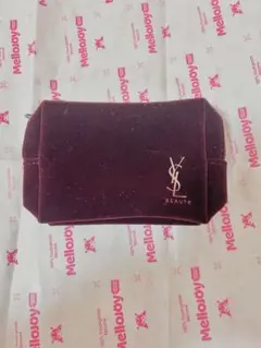 Yves Saint Laurent BEAUTE ポーチ バーガンディ