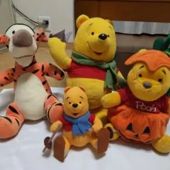 くまのプーさんとティガー ぬいぐるみ４体セット