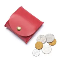 コインケース 小銭入れ ポーチ 小物入れ レッド　 本革 ミニ財布