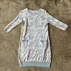 値下げ！BEAMS HEART 花柄 七分袖ニットワンピース