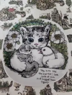 未使用 箱付 ヒグチユウコ こねことうみねこ 九谷焼 絵皿 No.2 猫
