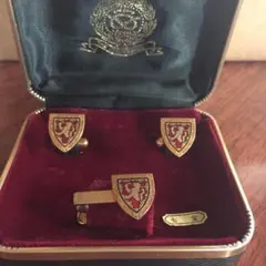 【七宝焼】　ネクタイピン カフスボタン セット　ビンテージ　ケース付